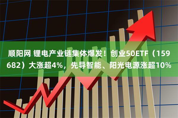 顺阳网 锂电产业链集体爆发！创业50ETF（159682）大涨超4%，先导智能、阳光电源涨超10%