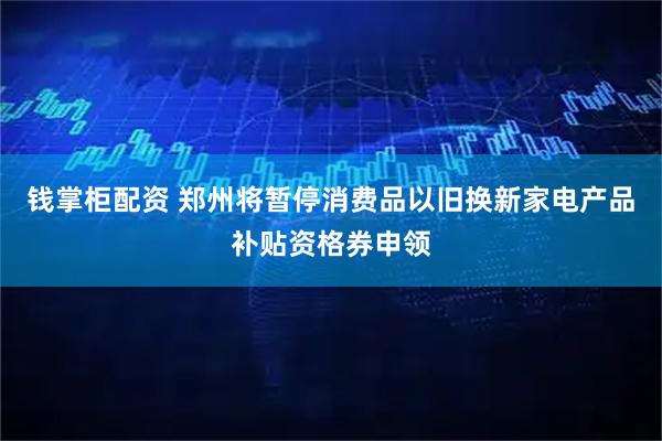 钱掌柜配资 郑州将暂停消费品以旧换新家电产品补贴资格券申领