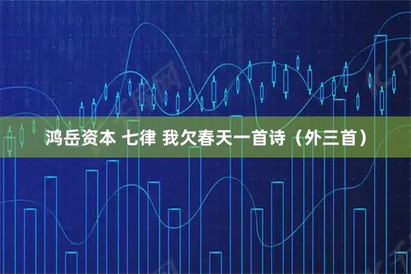 鸿岳资本 七律 我欠春天一首诗（外三首）